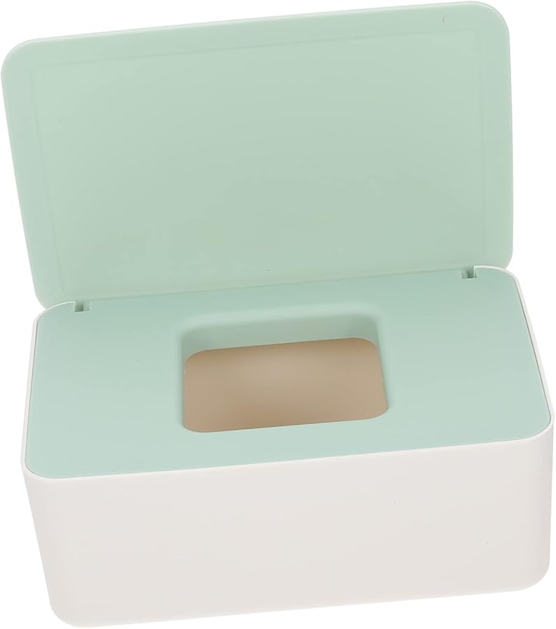 غطاء صندوق المناديل الأخضر المغلق حامل تخزين عملي لتصميم المناديل الأنيقة - Image 1